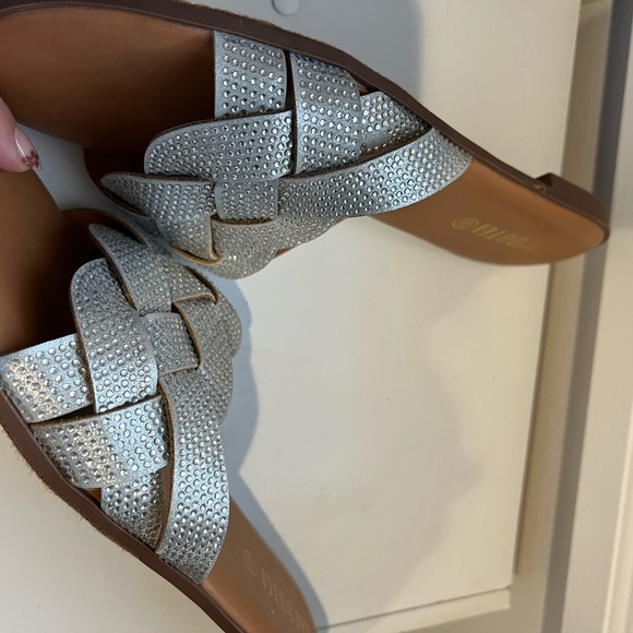 Rhinestone silver sandals 10 - Picture 3 of 3